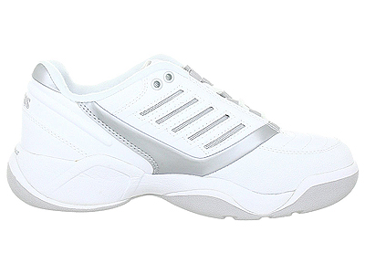 K-Swiss Womens Surpass Carpet Tennis Shoes - White/Silver