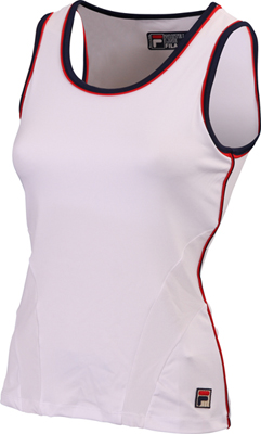 Fila Womens Martine Tank- White/Peacoat/Chinese Red
