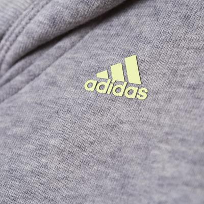 Adidas Womens Essentials Mid 3-Stripes Hoodie - Medium Grey Heather - main image