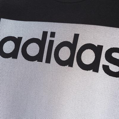 Adidas Mens Lineage 3 Stripes Fleece Sweatshirt - Black - main image
