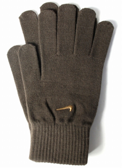Nike Knitted Gloves- Dark Mahogany