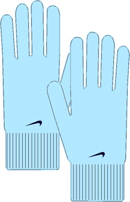 Nike Knitted Gloves- Ice Blue