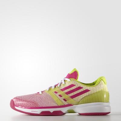 Adidas Womens Adizero Ubersonic Tennis Shoes - Green/Pink - main image