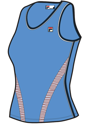 Fila Womens Martine Tank- Bluebelle/Peacoat/White