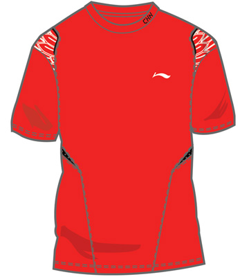 Li-Ning Team Series Mens Red T-Shirt