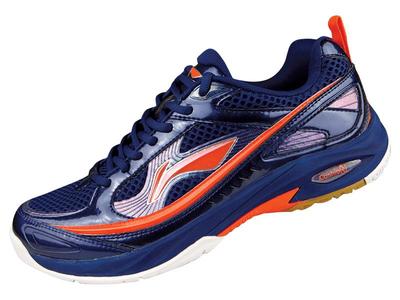 Li-Ning Mens Pro Indoor Badminton Shoes - Blue/Orange - main image