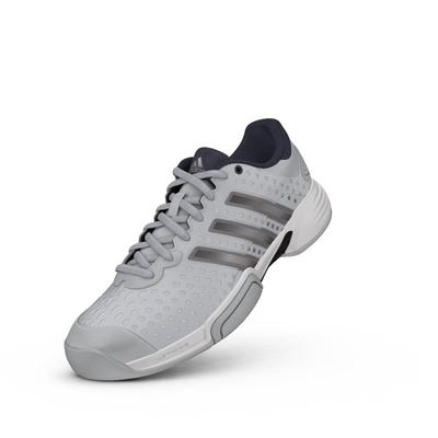 Adidas Mens Barricade Team 4 Indoor Carpet Tennis Shoes - Grey/Silver
