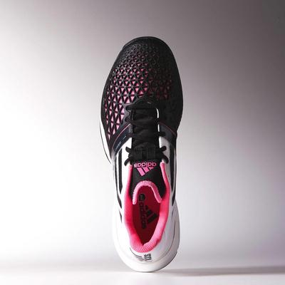 Adidas Mens CC Adizero Feather III Tennis Shoes - White/Black/Solar Pink - main image