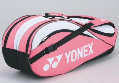 Yonex 7926 6 Racket Tennis/Badminton Bag- Pink