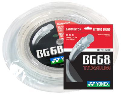 Yonex BG68ti Badminton String - White (Sets & Reels)