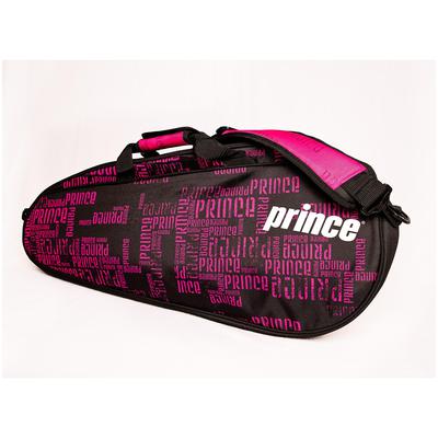 Prince Club 3 Pack Racket Bag - Black/Pink - main image
