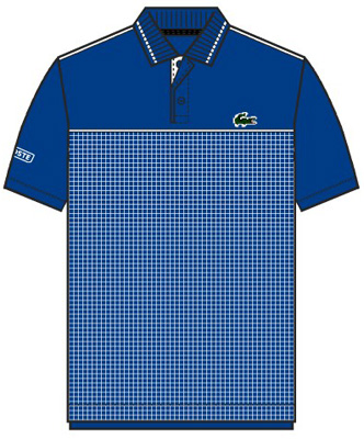 Lacoste Mens Kalvin (Andy Roddick) Polo- Gibraltar Blue/White