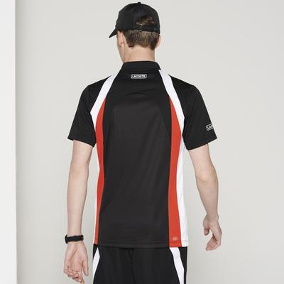Lacoste Mens Colourblock Sport Polo - Black/Redcurrant Bush/White - main image