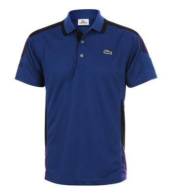 Lacoste Mens Team Lacoste Polo- Night-Blue/Black/Plum