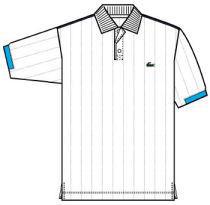 Lacoste Boys Polo Shirt White Grey 