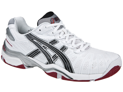 Asics Resolutiontennis Shoes on Asics Mens Gel Resolution 3 Tennis Shoes White Black Brick Red
