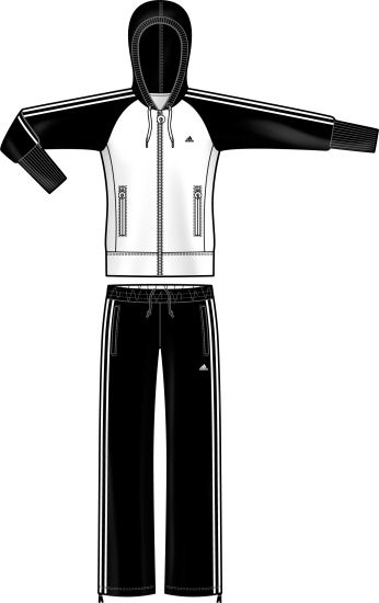 Adidas Boys Knit Tracksuit- White/Black