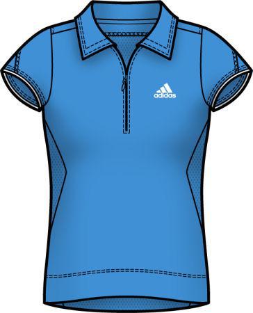 Adidas Womens Comp Capsleeve Polo- Cyan/White