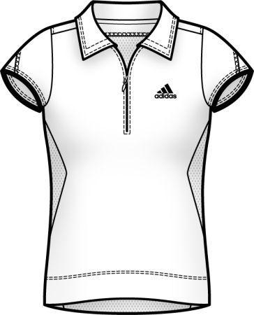 Adidas Womens Comp Capsleeve Polo- White/Black