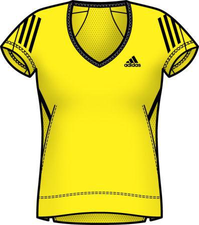 Adidas Womens Comp Capsleeve AO09- Yellow/Black