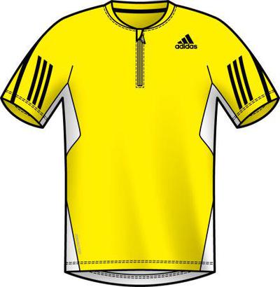  Adidas Mens Comp Theme Polo AO09- Yellow/White
