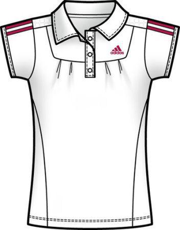 Adidas Girls Response Control Polo 09- White/Red