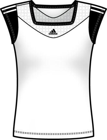 Adidas Womens Res Ct Capsleeve Top- White/Black