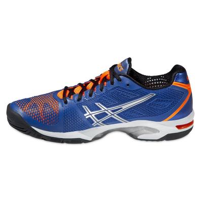 Asics Mens GEL-Solution Speed 2 Tennis Shoes - Blue/Flash Orange - main image