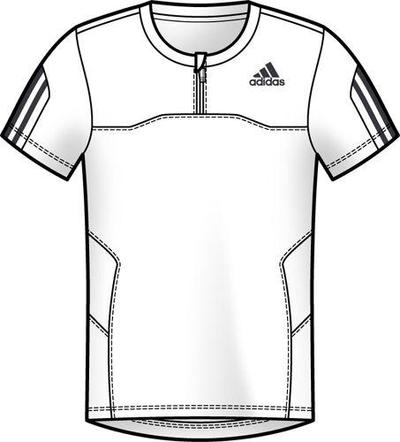 Adidas Mens Edge Tee- White/Black