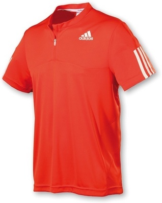 Adidas Mens Edge Tee- Dark Orange