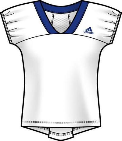 Adidas Womens Adilibria Capsleeve- White/Cobalt