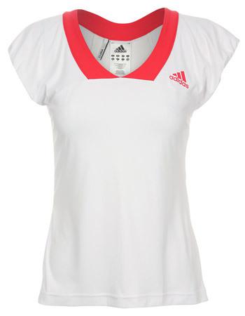 Adidas Womens Adilibria Capsleeve- White/Coral