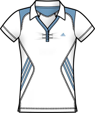 Adidas Girls Response Court Polo SF09- White/Blue