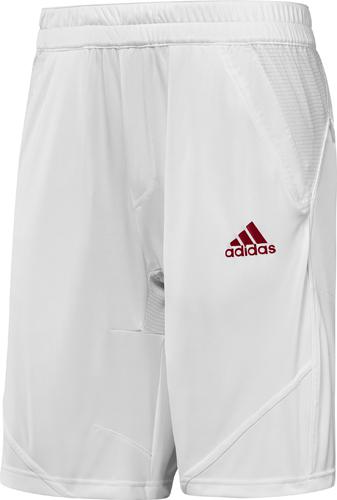 Adidas Mens Edge Bermuda Shorts- White/Red