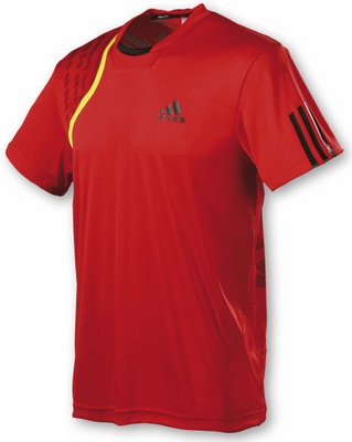 Adidas Mens Edge Top SF09- Red/Neon Yellow