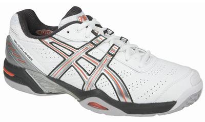 Asics Mens Gel Challenger 7 Omni Tennis Shoes- White/Lightning/Cherry