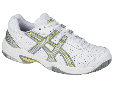 Asics Womens Gel Dedicate Tennis Shoes- White/Lightning/Lime