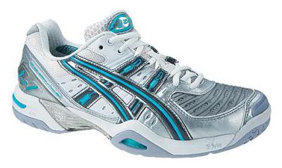 Asics Womens Gel Resolution White/Silver/Blue 08