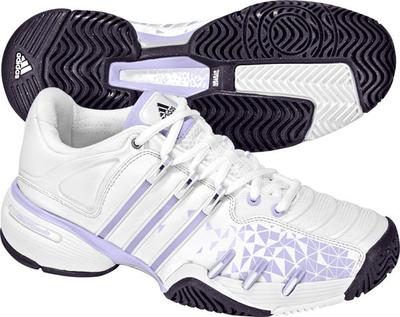 Adidas Womens Barricade V Tennis Shoes 09- White/Light Purple