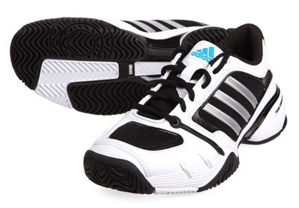 Adidas Mens Team Competition Tennis Shoes- White/Silver