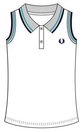 Fred Perry Womens Sleeveless Tennis Polo 03/08 White