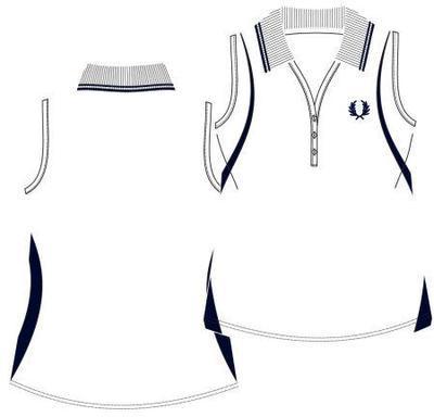 Fred Perry Womens Sleeveless Performance Polo 03/08 White
