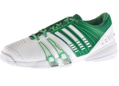 Adidas Mens ClimaCool Genius Tennis Shoes- White/Signal Green