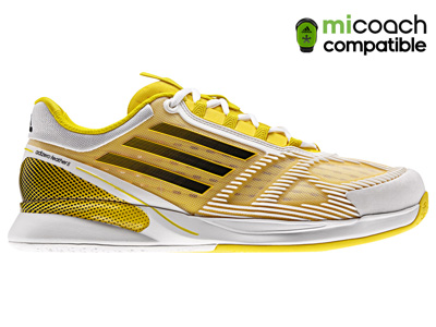 Adidas Mens ClimaCool Adizero Feather Tennis Shoes - Vivid Yellow/Black - main image