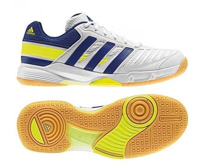 Adidas Mens Court Stabil Indoor Shoes - White/Hero Ink