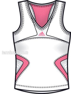 Adidas Girls Comp Tank White/Pink 2007