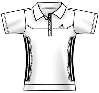 Adidas Girls Response Polo White/Black