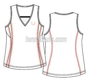 Fred Perry Girls Sleeveless Top White/Peach