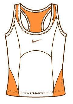 Nike Girls Statement Tennis Tank White/Orange