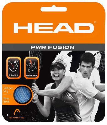 String Upgrade - Head PWR Fusion 1.30mm Tennis Strings (Black/Blue)